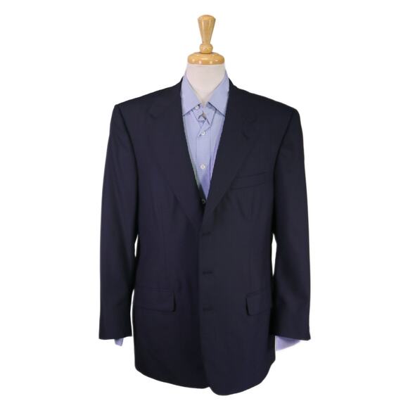 Mario Bosco by Martin Greenfield Navy Blue Custom Tailored Blazer Jacket 44R - Picture 1 of 9